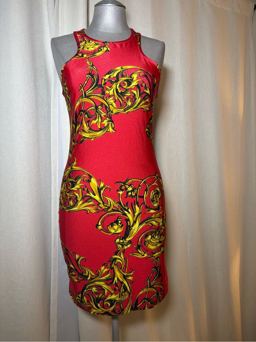 Authentic Versace Jeans Couture Regalia Baroque Print Mini Dress Certified US8 - Picture 2 of 16